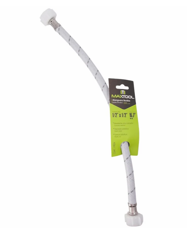 Manguera Flexible De Vinil Para Wc 1/2 X 7/8 60cm Con Tuerca Plastica 307633 Iti Maxtool