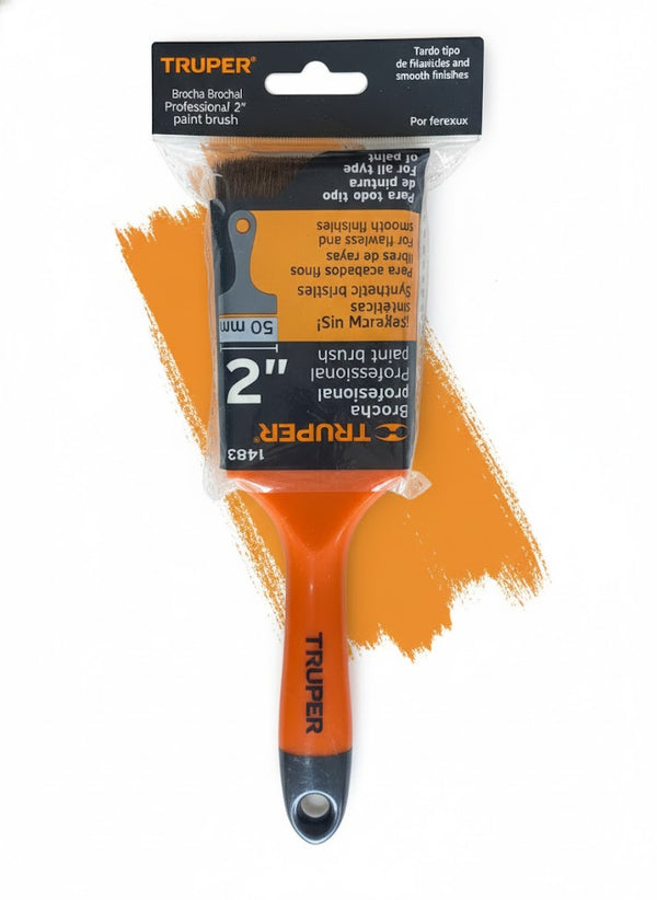 Brocha Profesional Truper de 2" Cerdas Naturales