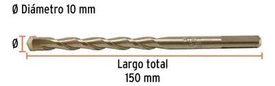 Broca para concreto 10 x 150 mm, Truper, 102349