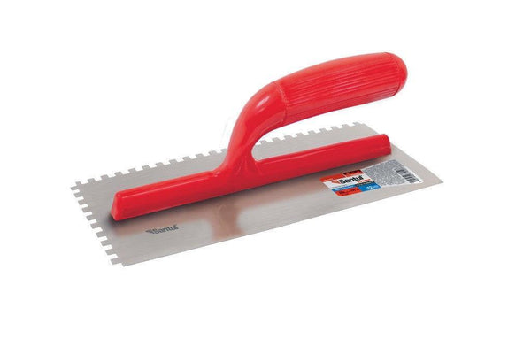 Llana Canto Dentado Cuadrado 6 Remaches Mango De Plastico Santul 8701