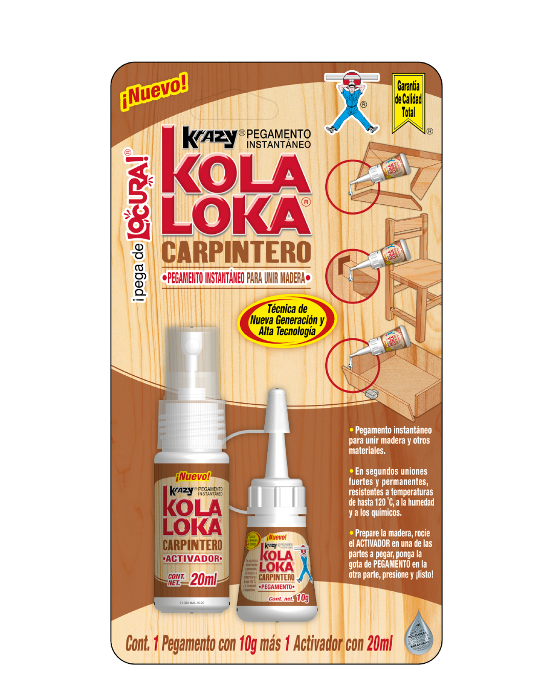 PEGAMENTO KL-CARPINTERO 10 g, BLISTEADO