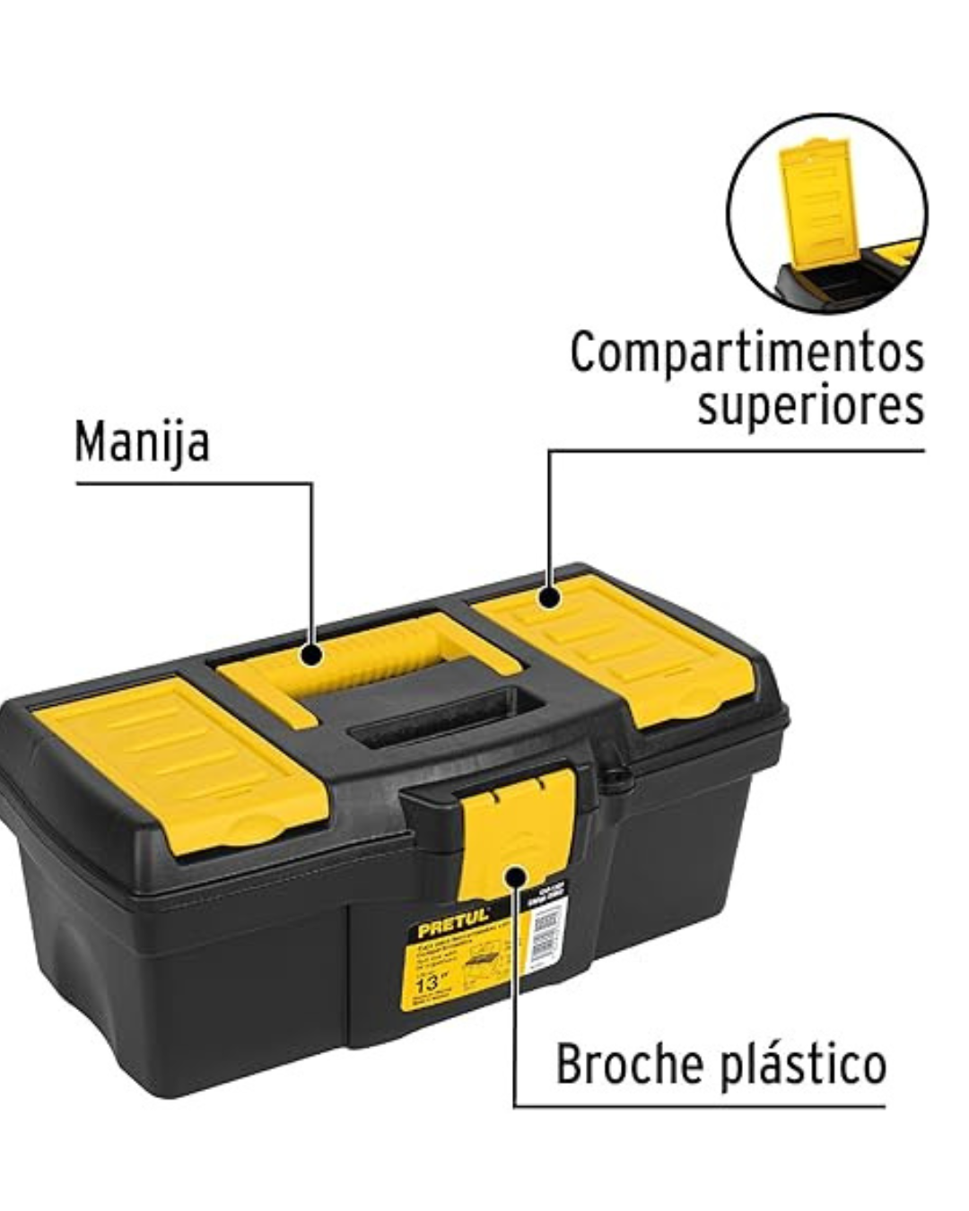 Caja De Herramientas 13 Pulgadas Pretul