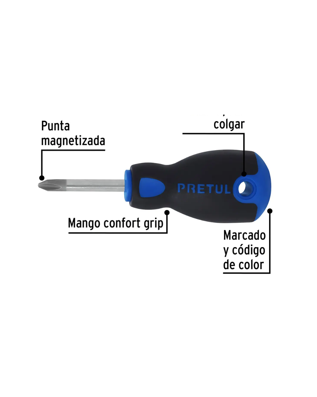 Desarmador de cruz 1/4 x 1-1/2 mango Comfort Grip 21498