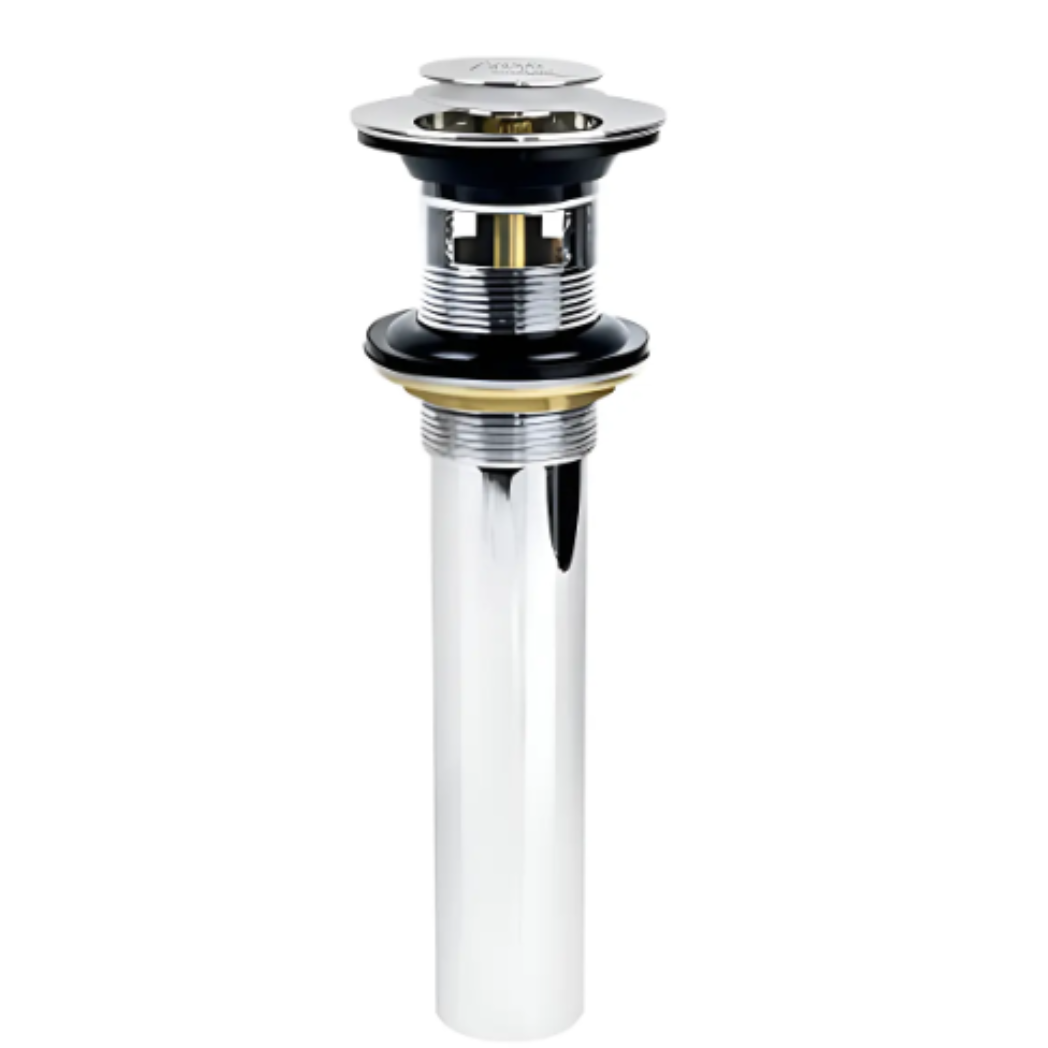 Contra P/Lavabo  Con Rebasadero Sistema Push Cromo 1 1/4 130031 Euro By Aski