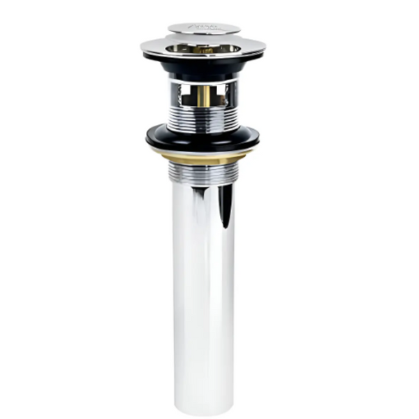 Contra P/Lavabo  Con Rebasadero Sistema Push Cromo 1 1/4 130031 Euro By Aski