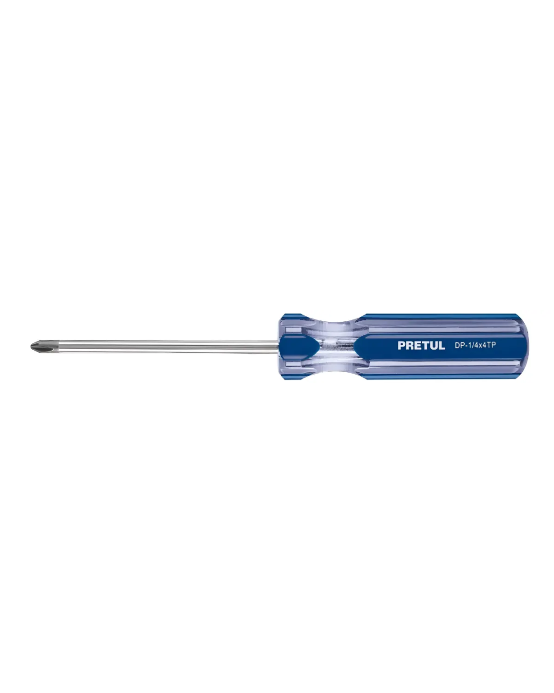 Desarmador de cruz 1/4 x 4 mango de PVC  PRETUL  21474