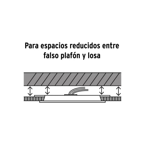 Luminario Cuadrado Empotrable LED Ajustable 8 W