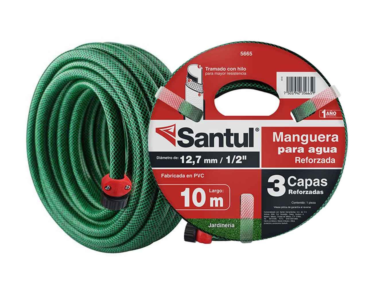 MANGUERA  REFORZADA 3 CAPAS 1/2 10 M SANTUL