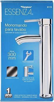 MONOMANDO PARA LAVABO ACERO INOX 30 CM ESSENZA (SANPLOM/SANTUL)