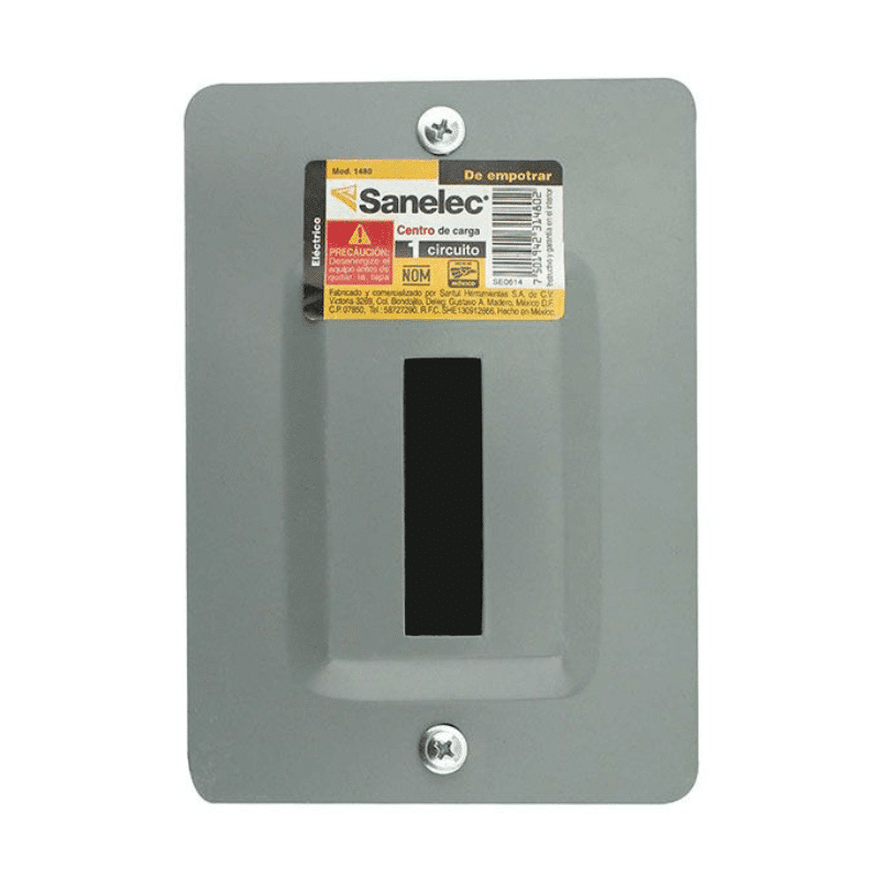 1480 CENTRO DE CARGA EMPOTRABLE EMPOTRAR 50A 1 POLO SANELEC