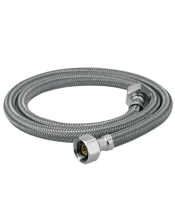 Manguera Flexible De Vinil Para Lavabo 1/2 X 1/2 100cm Con Tuerca Plastica 307643 Maxtool