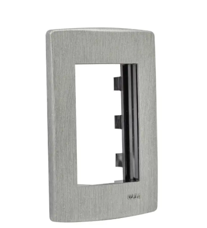 Placa 3v Scudetto Metalica 45p03sm 267398