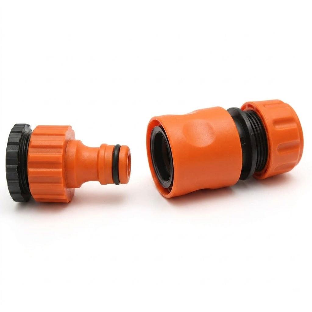 CONECTOR DE MANGERA DE 3/4 PLASTICO NARANJA