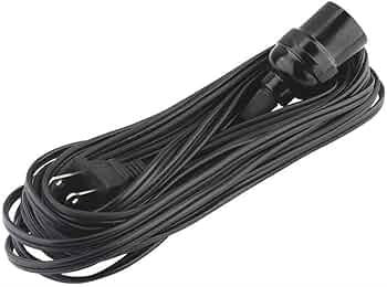 Extencion Con Portalamparas 3 M Negro 2x18