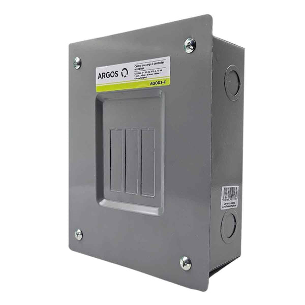 AQOD3-F CENTRO DE CARGA 3 UNIDADES EMPOTRAR100A 3 FASES 4 HILOS ARGOS