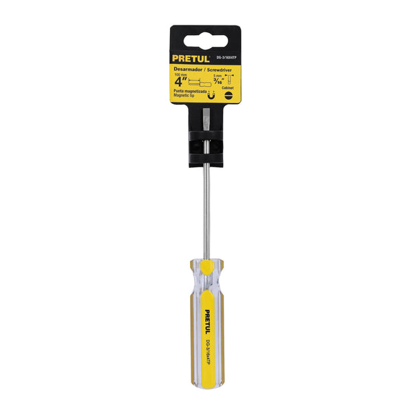 Desarmador Cabinet 3/16" x 4" Pretul