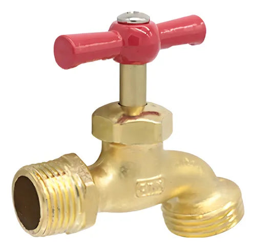 Válvula para Manguera de Jardín (Llave de Nariz) 1/2" Cromo