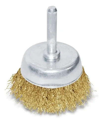 Carda De Copa 2 3/4 P/Taladro Zanco 1/4 Acero Latonado Santul