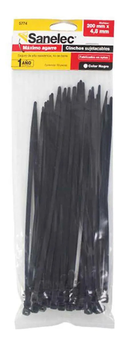 Cincho Plastico 4.8 X 200mm Negro Santul 5774
