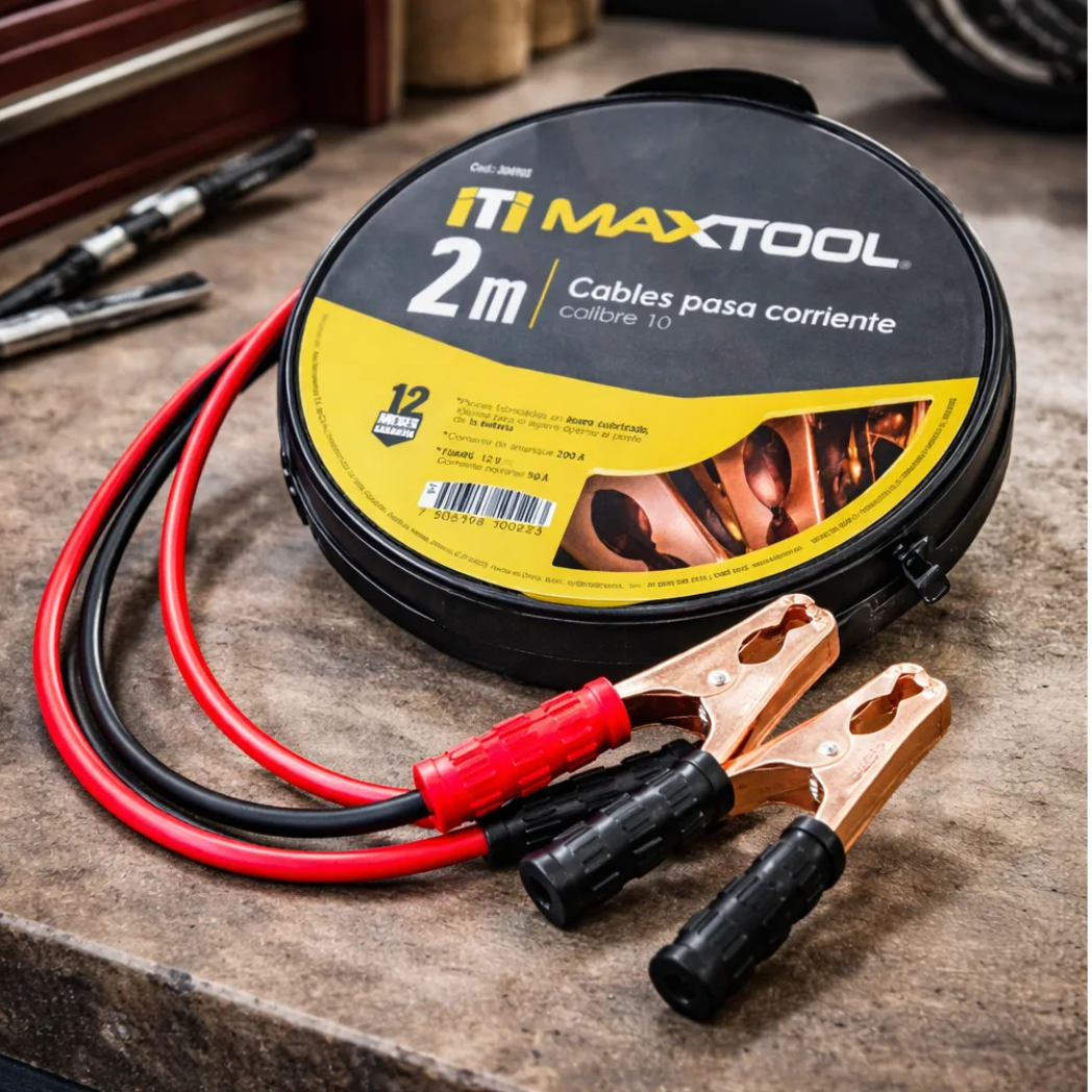 Cable Pasa Corriente Calibre 10 AWG  2 Mts MaxTool