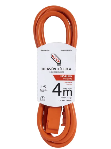 Extensión Uso Rudo Rudo Pol Ac 2x16 4m C/fajilla 619346
