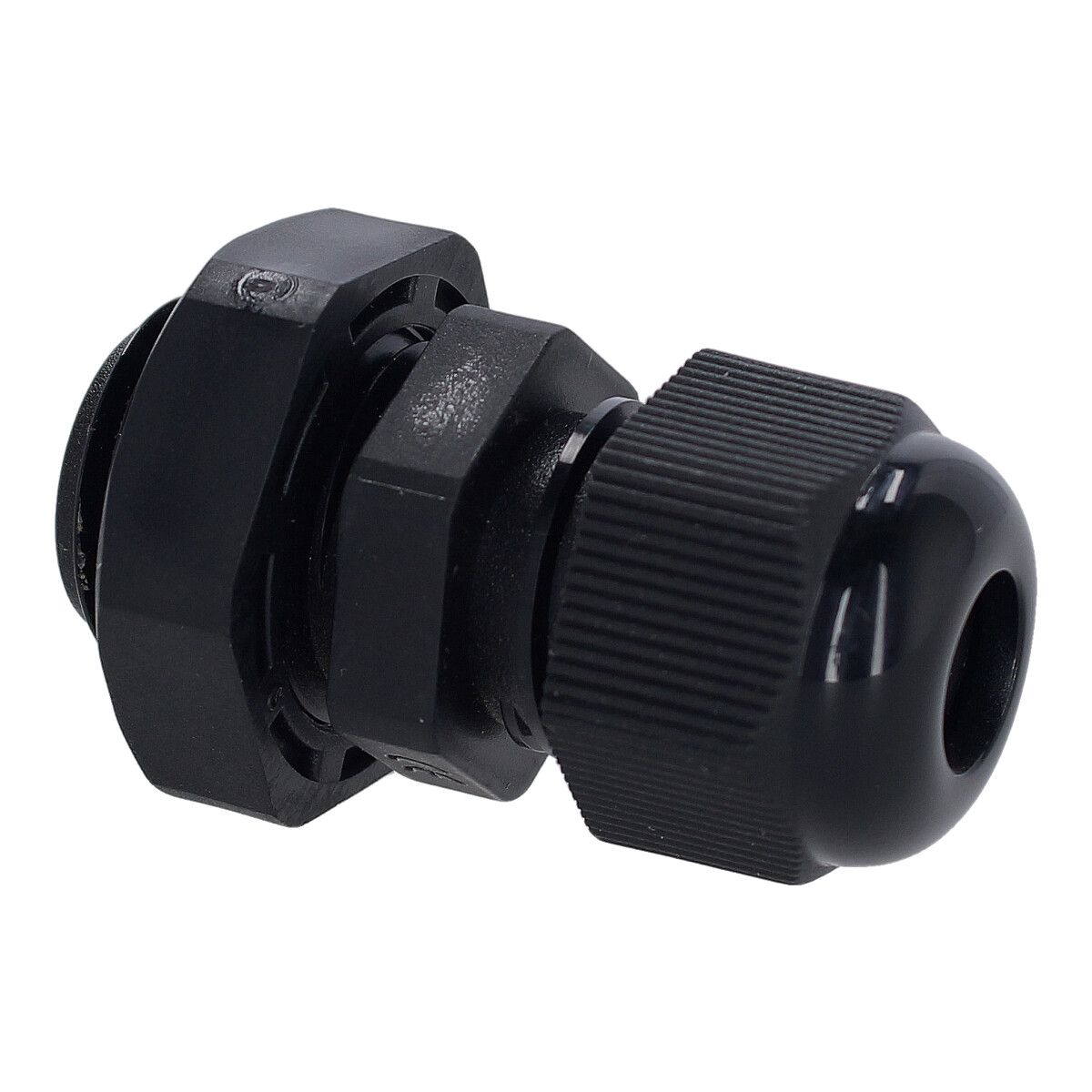 Conector Glándula de Nylon Negro 3/8"