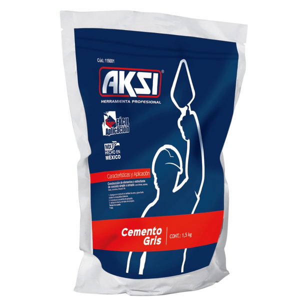Cemento Gris Bolsa De 1.5 Kg     Akzi Codigo 119801