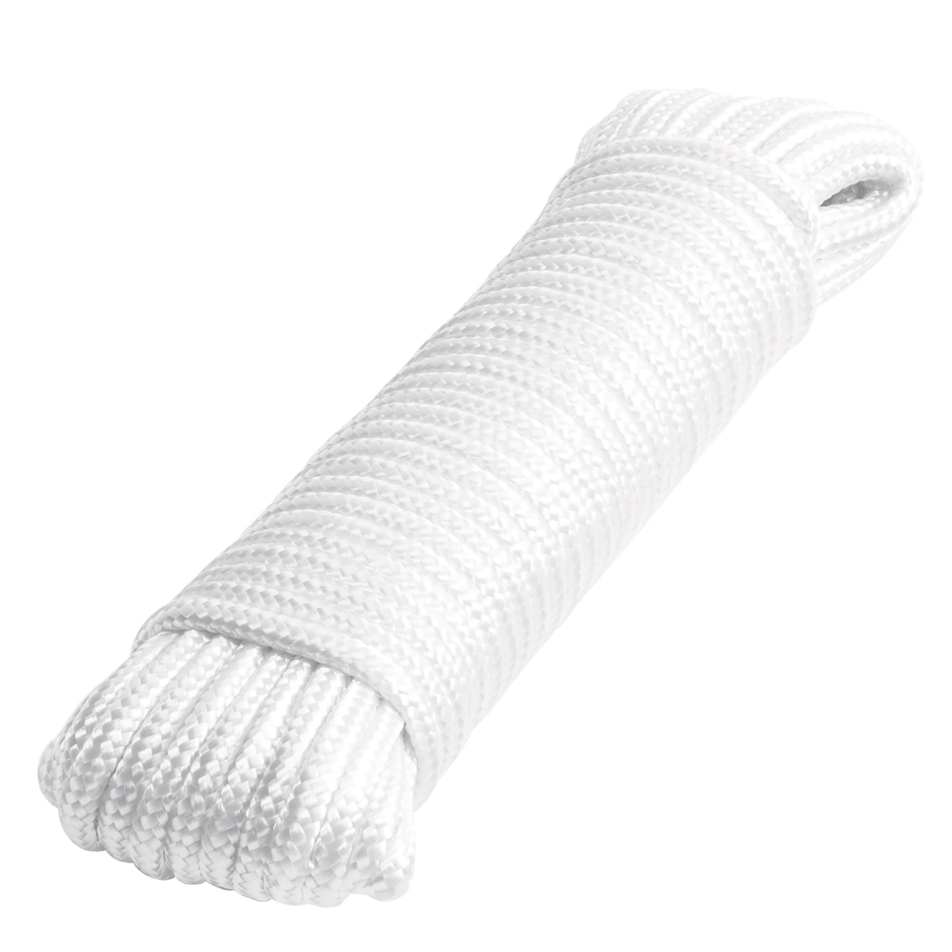 Cuerda De Poliester 5mm X 15m Blanca Diamante Santul 7265