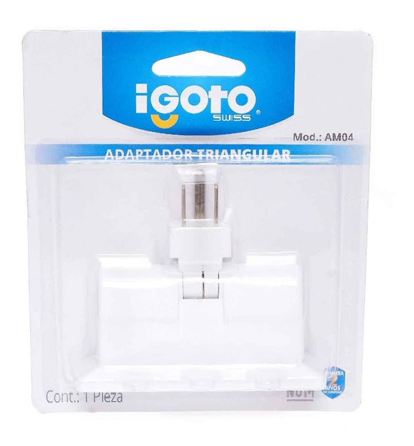 Adaptador Triple Triangular Blanco