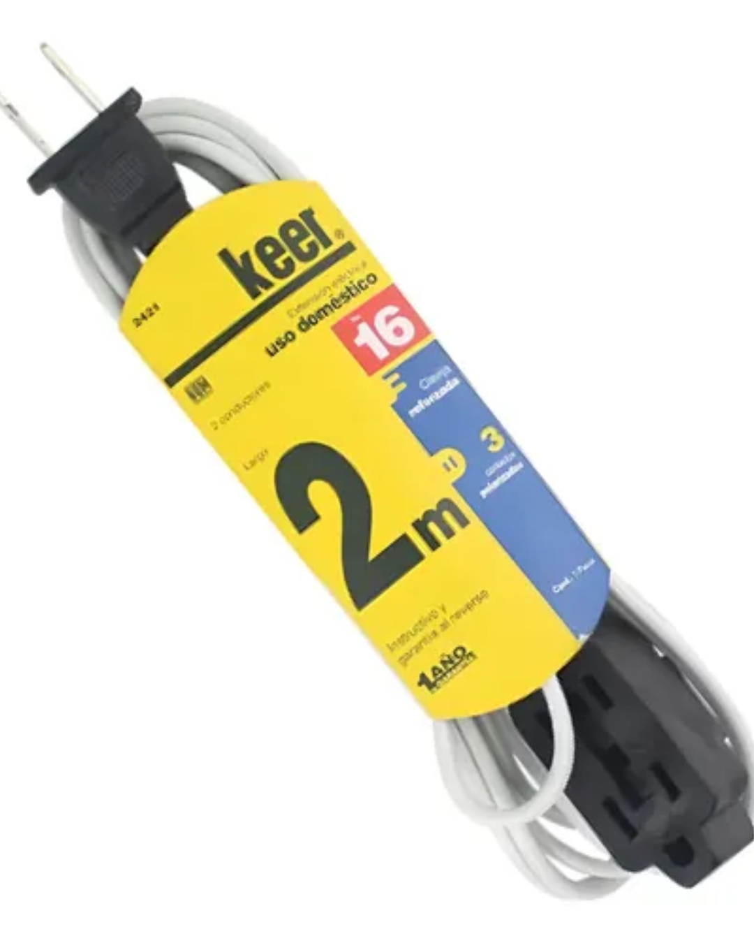 Extension Domestica 2m 5 Amp S 2 Cond