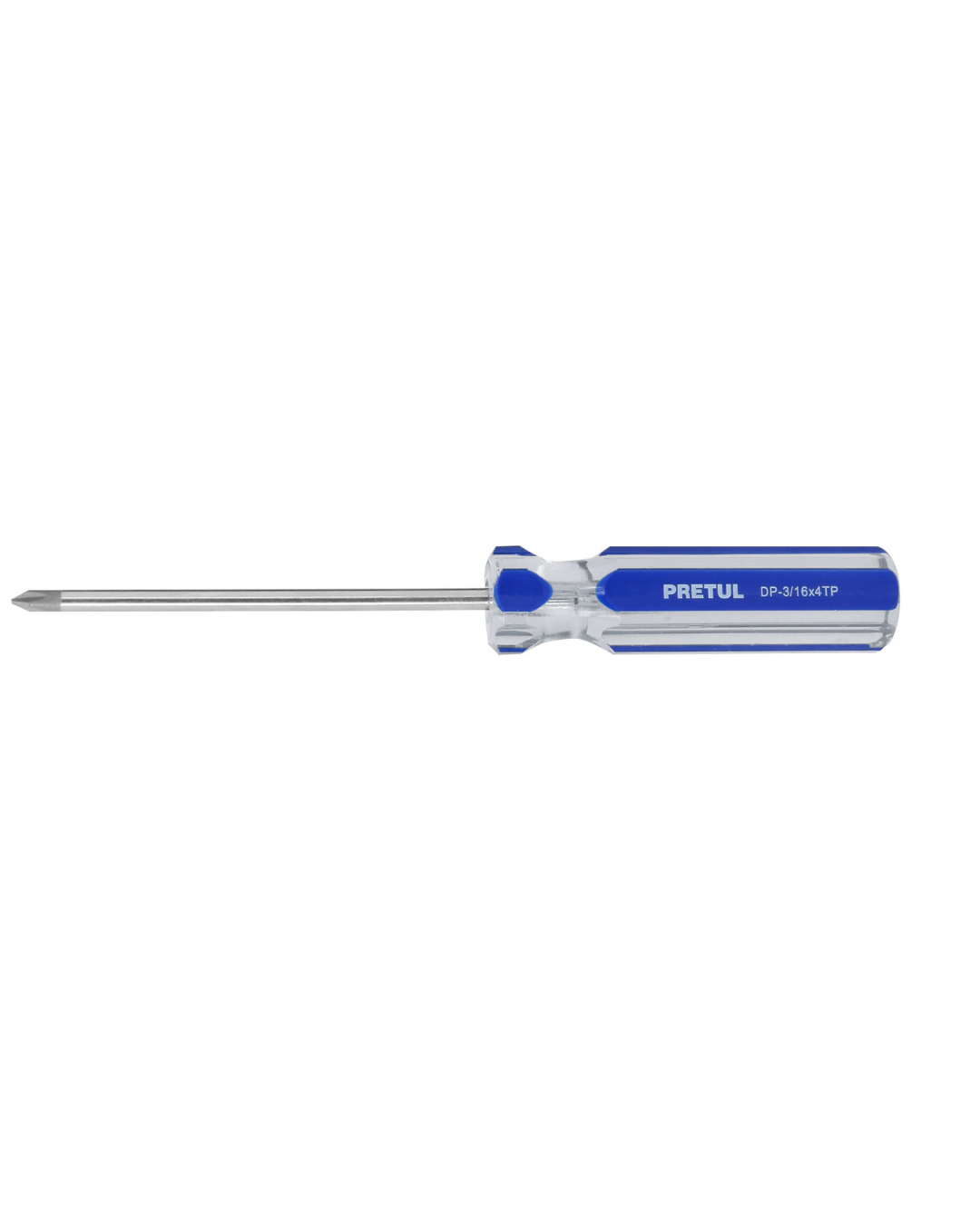 Desarmador de cruz 3/16 x 4 mango de PVC  Pretul  21473