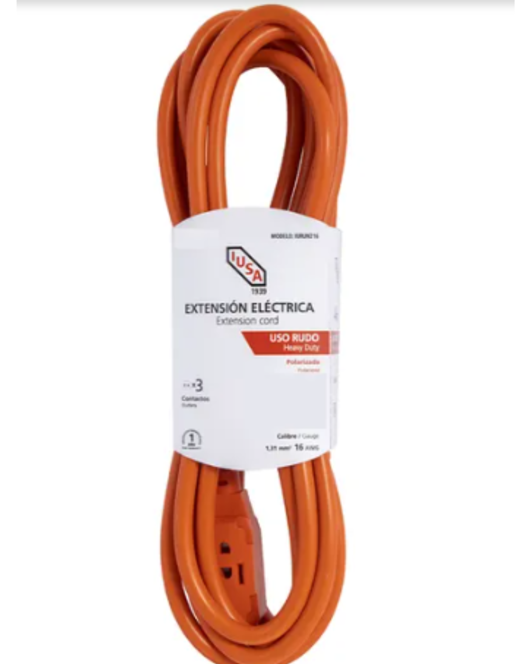 Extencion Rudo Pol 2x16  6 Metros C/Fajilla 619347 IUSA