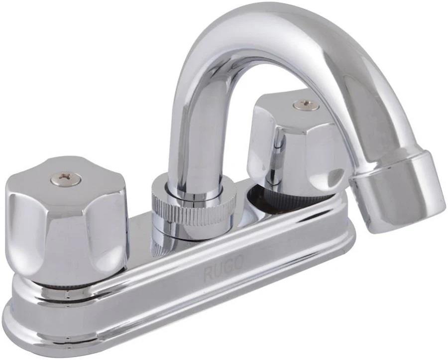 MEZCLADORA PARA LAVABO 4 M/TAURO CON CHAPETON CROMADA RUGO