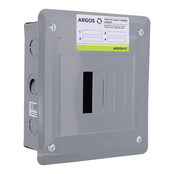 Centro de Carga ARGOS AQOD4-F - 4 Unidades Empotrar