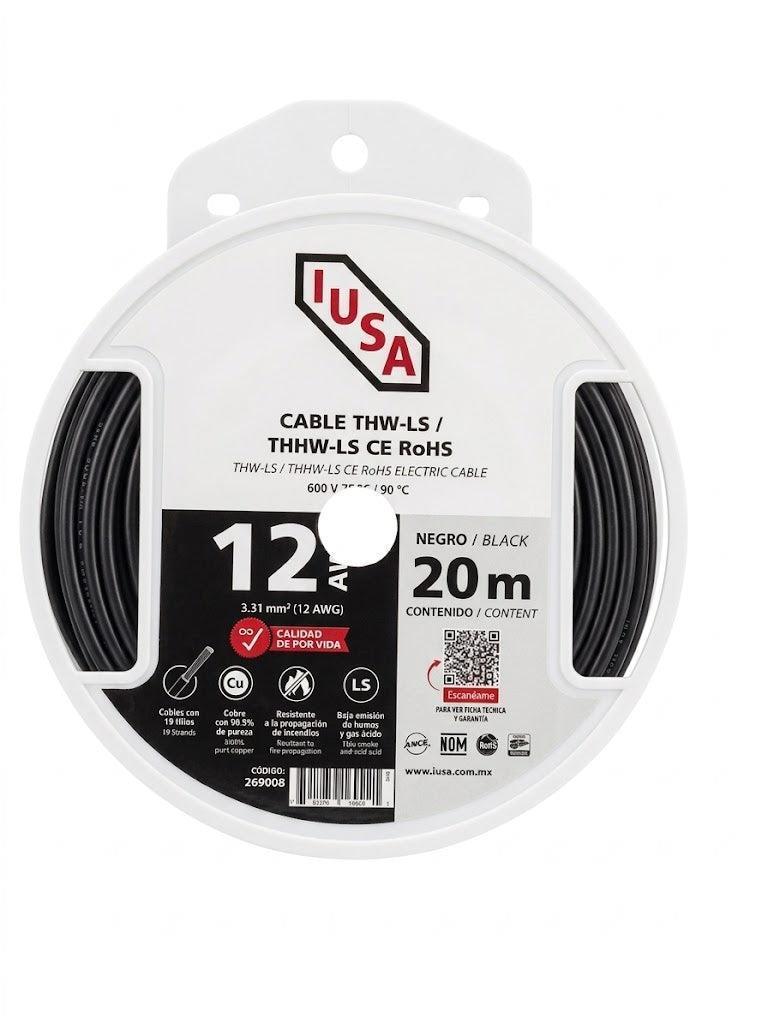 Cable THW-LS Calibre 12 Negro