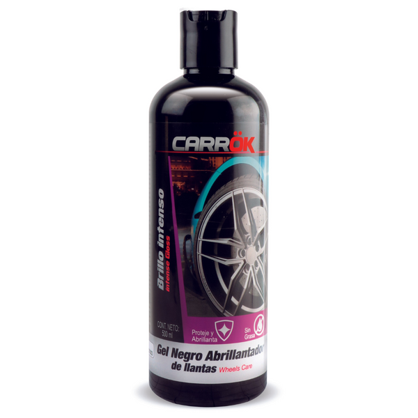 Gel Negro Abrillantador De Llantas Negro 500 ML CARROK
