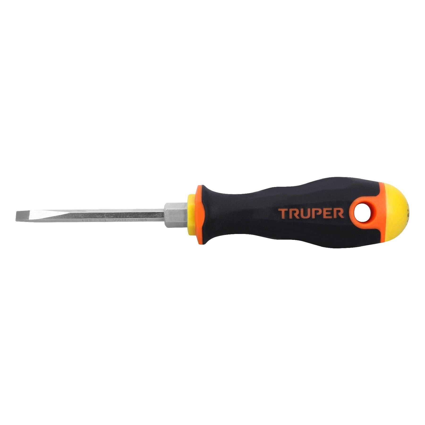 Desarmador cabinet 3/16 x 3 mango Comfort Grip, Truper, 100840