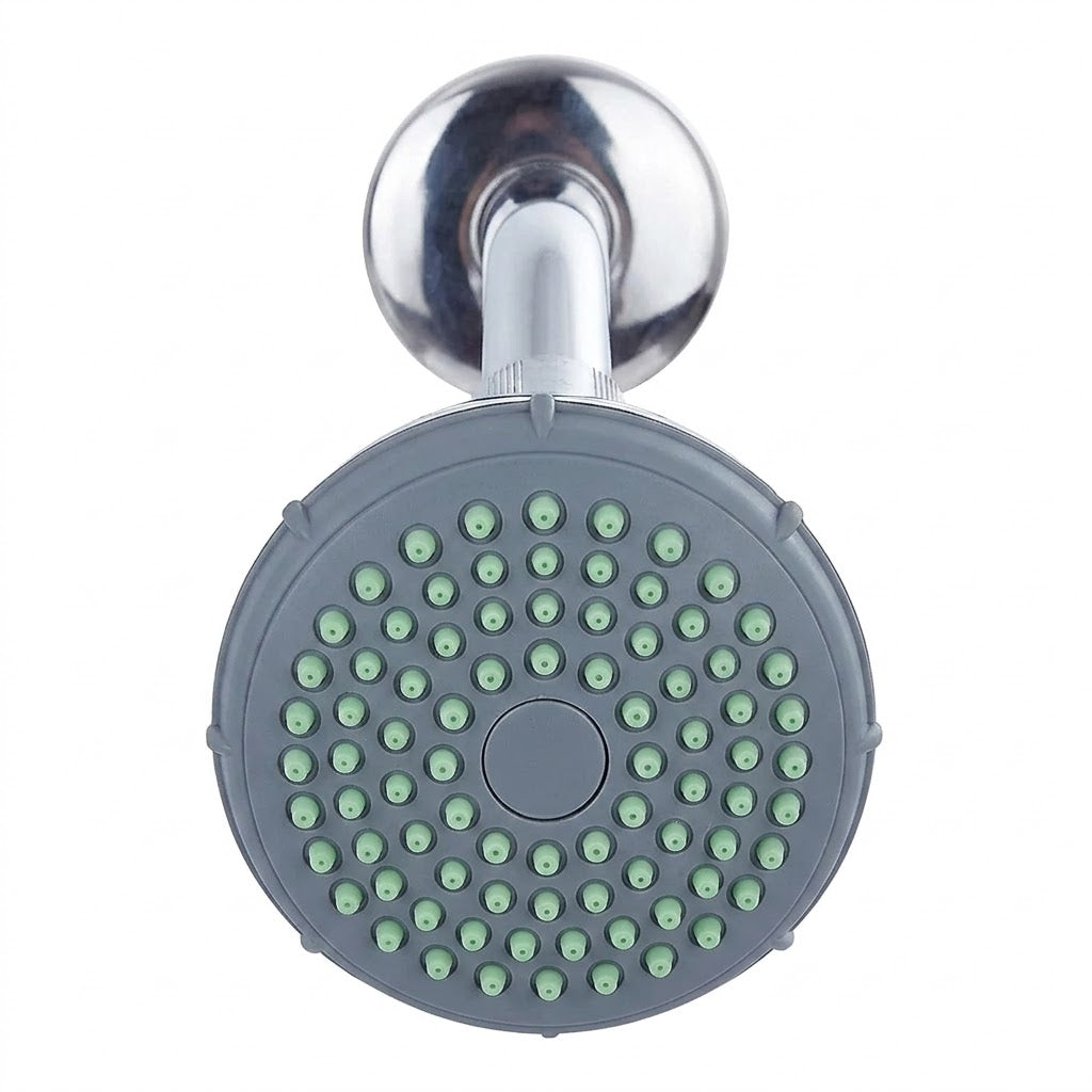 Regadera Redonda Eciologica Met M-305 Acero Inoxidable Cromo Plastico Abs Y Hule Buna 618728/