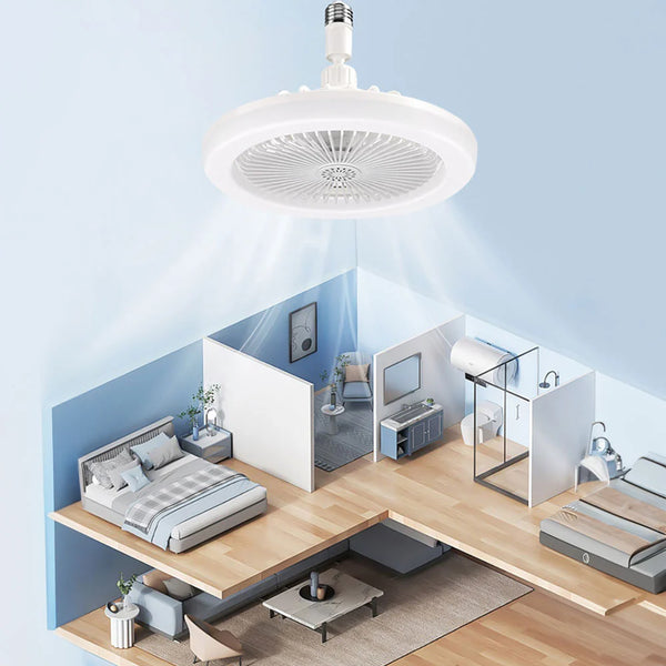 Mini Ventilador de Techo Silencioso CM-TOP con Luz LED